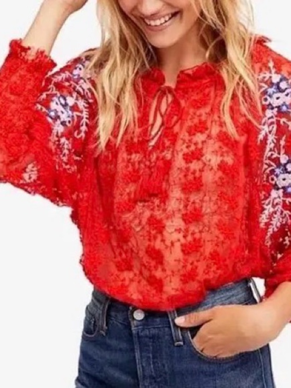 Free People Lace Blouse
